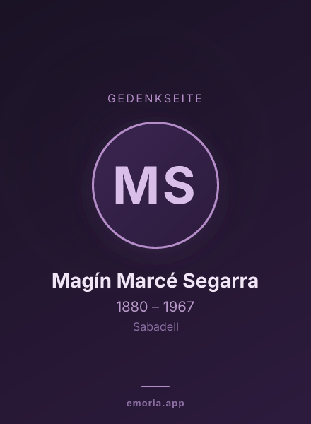 Gedenkportrait von Magín Marcé Segarra