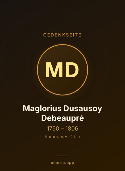 Gedenkportrait von Maglorius Dusausoy Debeaupré