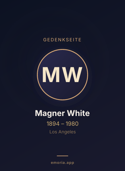 Gedenkportrait von Magner White