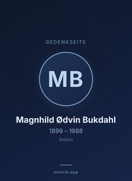 Gedenkportrait von Magnhild Ødvin Bukdahl