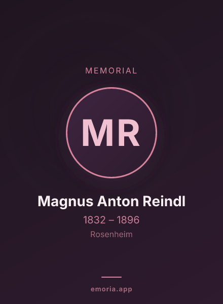 Memorial portrait of Magnus Anton Reindl