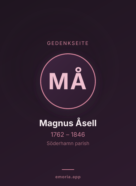 Gedenkportrait von Magnus Åsell