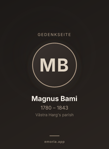 Gedenkportrait von Magnus Bami