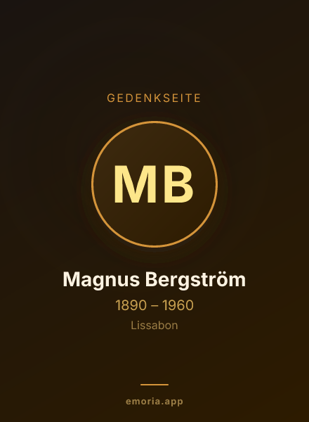 Gedenkportrait von Magnus Bergström