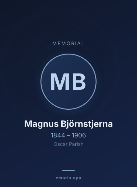 Memorial portrait of Magnus Björnstjerna