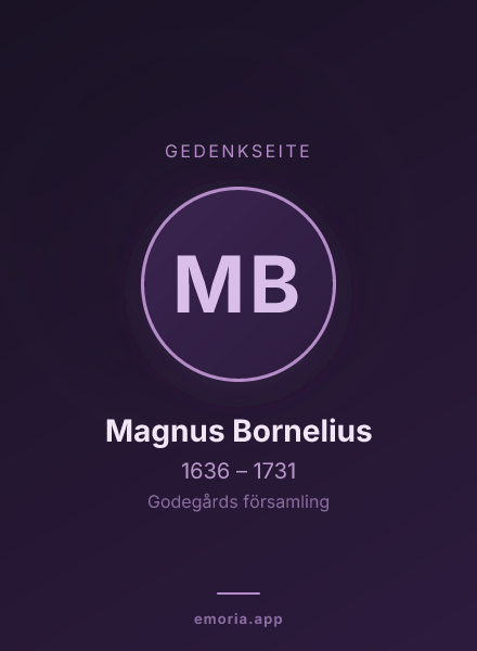 Gedenkportrait von Magnus Bornelius