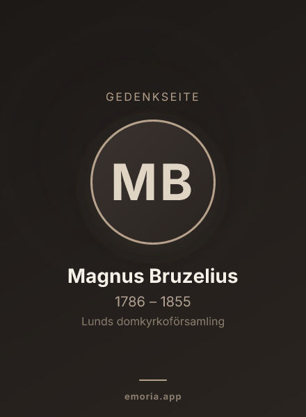 Gedenkportrait von Magnus Bruzelius