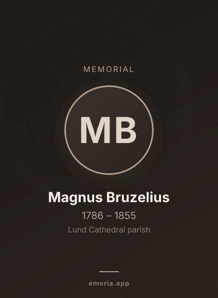 Memorial portrait of Magnus Bruzelius