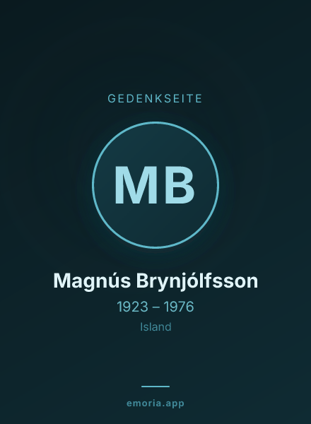 Gedenkportrait von Magnús Brynjólfsson
