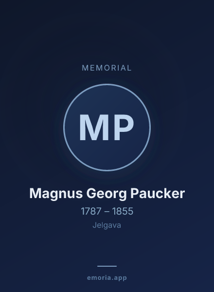 Memorial portrait of Magnus Georg Paucker