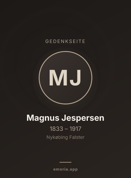 Gedenkportrait von Magnus Jespersen