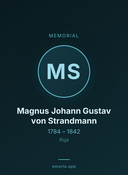 Memorial portrait of Magnus Johann Gustav von Strandmann