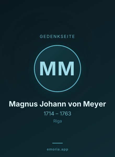 Gedenkportrait von Magnus Johann von Meyer