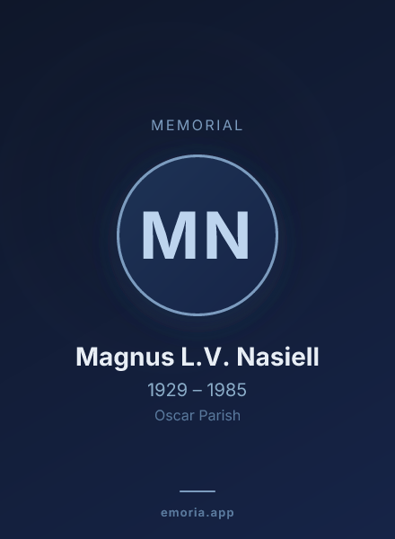 Memorial portrait of Magnus L.V. Nasiell