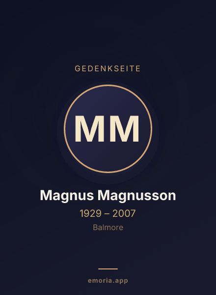 Gedenkportrait von Magnus Magnusson