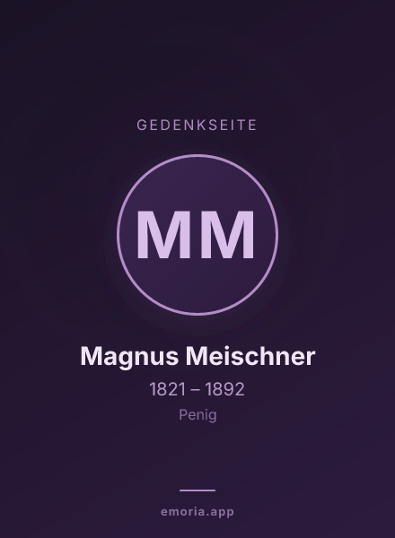 Gedenkportrait von Magnus Meischner