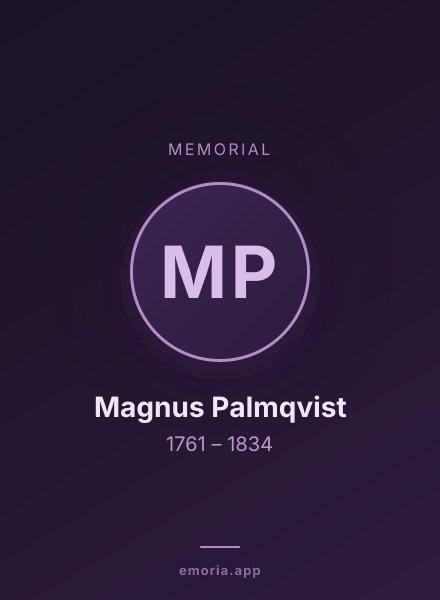 Memorial portrait of Magnus Palmqvist