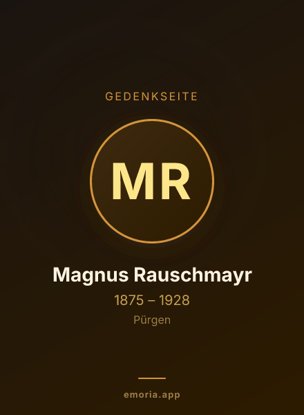 Gedenkportrait von Magnus Rauschmayr