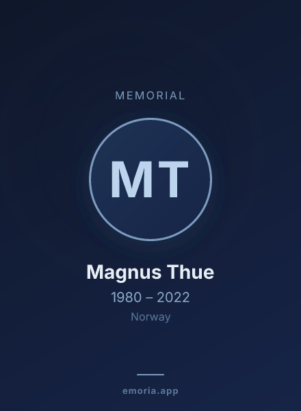 Memorial portrait of Magnus Thue