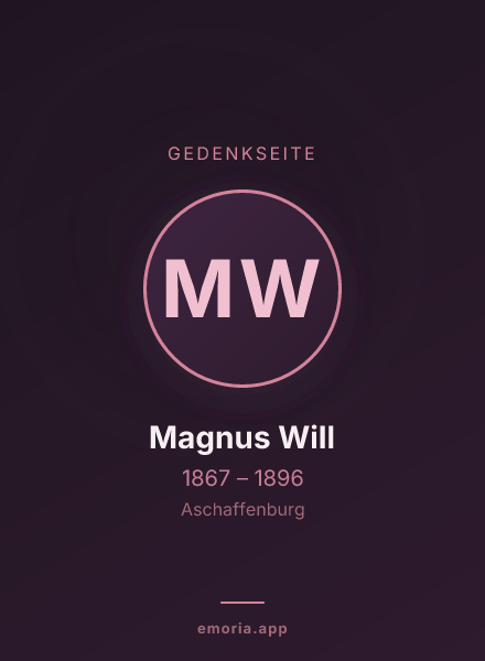 Gedenkportrait von Magnus Will