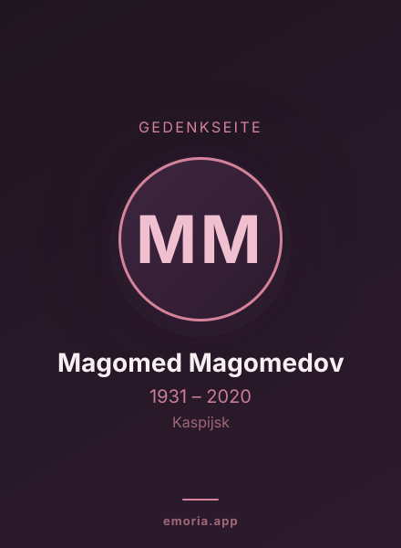 Gedenkportrait von Magomed Magomedov