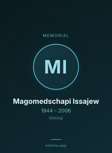 Memorial portrait of Magomedschapi Issajew