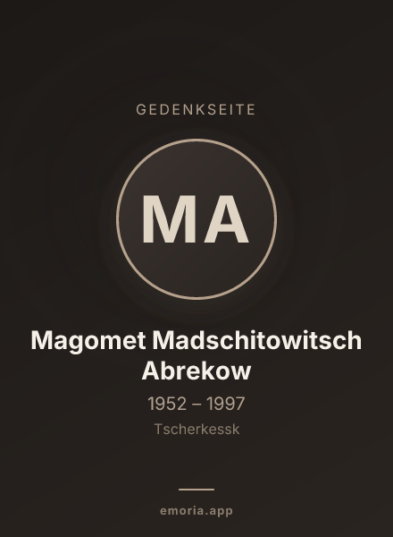 Gedenkportrait von Magomet Madschitowitsch Abrekow