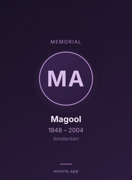 Memorial portrait of Magool