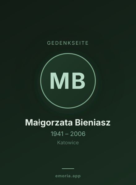 Gedenkportrait von Małgorzata Bieniasz