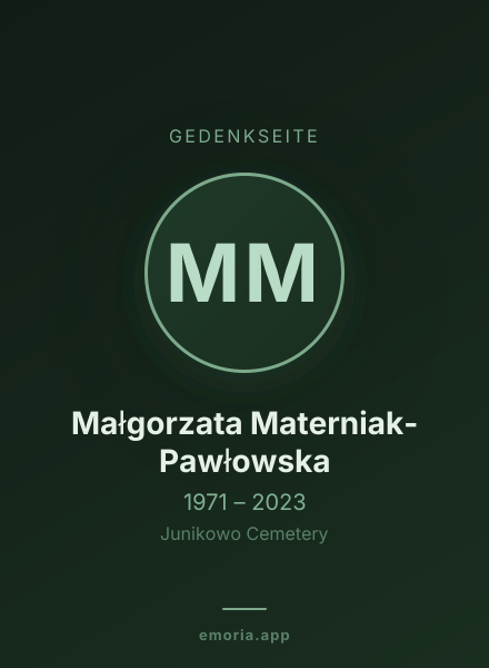 Gedenkportrait von Małgorzata Materniak-Pawłowska