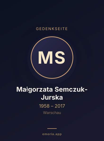 Gedenkportrait von Małgorzata Semczuk-Jurska