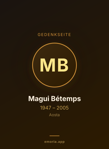Gedenkportrait von Magui Bétemps