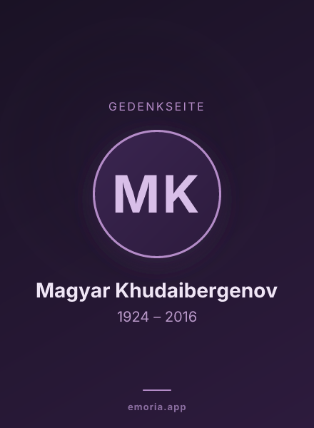 Gedenkportrait von Magyar Khudaibergenov