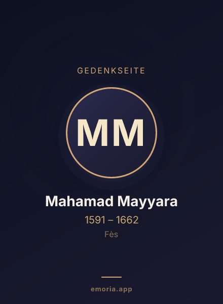 Gedenkportrait von Mahamad Mayyara