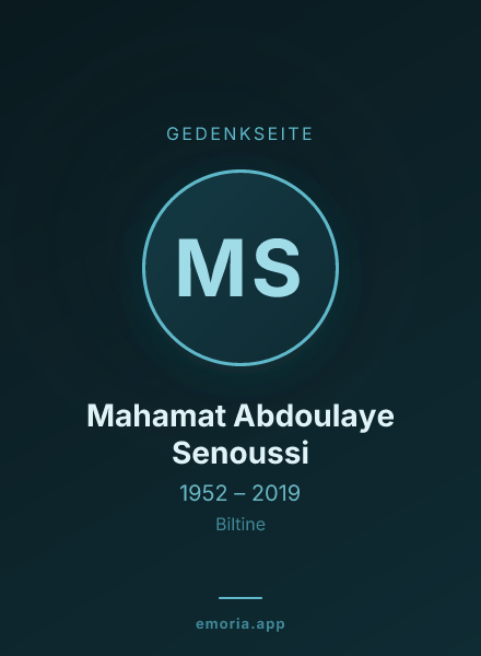 Gedenkportrait von Mahamat Abdoulaye Senoussi