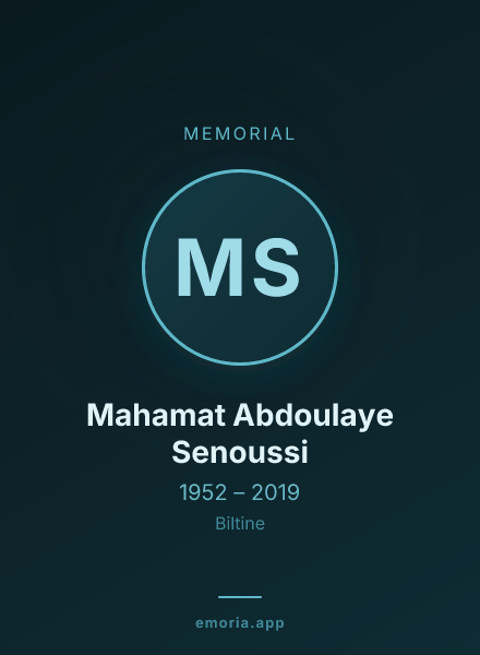 Memorial portrait of Mahamat Abdoulaye Senoussi
