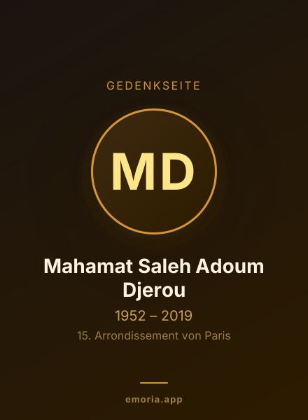 Gedenkportrait von Mahamat Saleh Adoum Djerou
