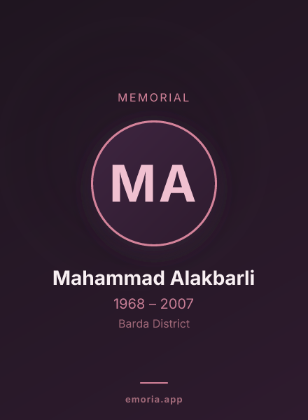 Memorial portrait of Mahammad Alakbarli