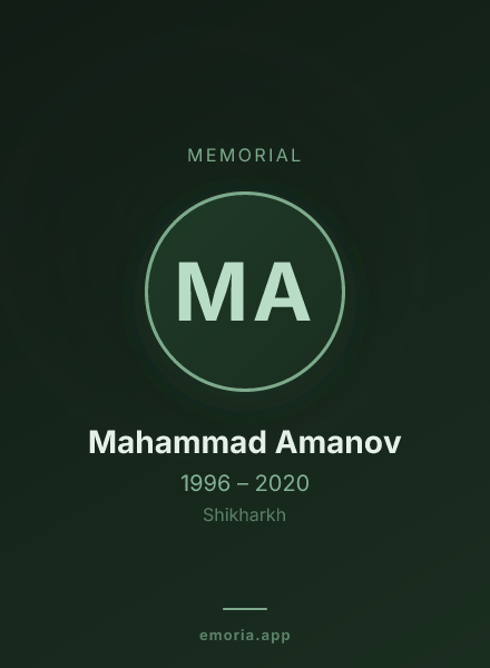 Memorial portrait of Mahammad Amanov