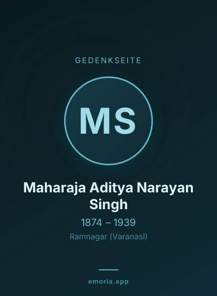 Gedenkportrait von Maharaja Aditya Narayan Singh