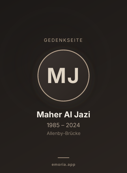 Gedenkportrait von Maher Al Jazi