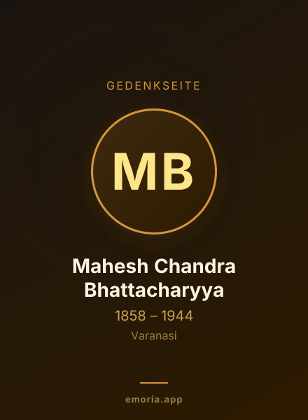 Gedenkportrait von Mahesh Chandra Bhattacharyya