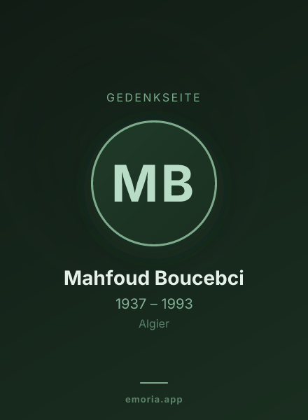 Gedenkportrait von Mahfoud Boucebci