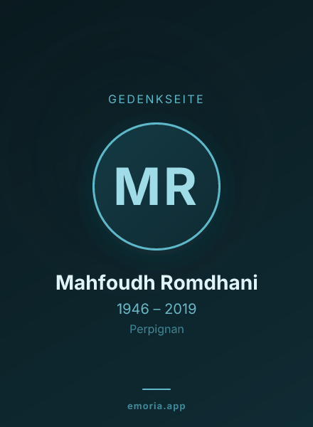 Gedenkportrait von Mahfoudh Romdhani