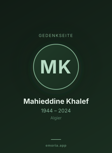 Gedenkportrait von Mahieddine Khalef