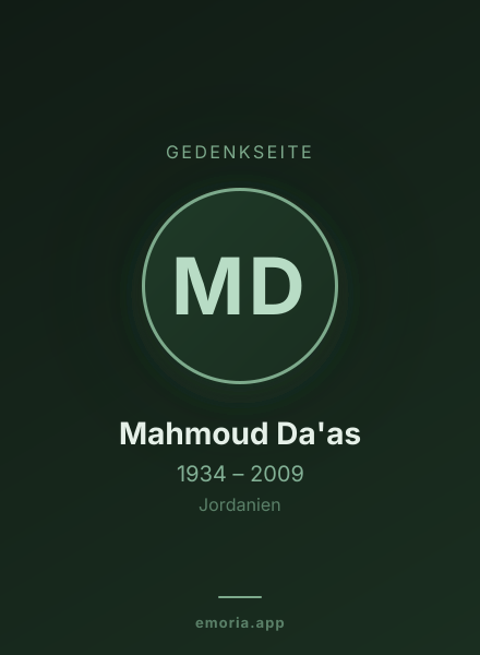 Gedenkportrait von Mahmoud Da'as