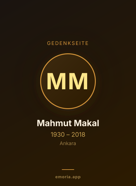 Gedenkportrait von Mahmut Makal