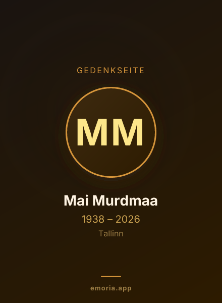 Gedenkportrait von Mai Murdmaa