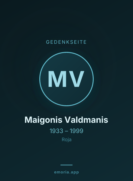 Gedenkportrait von Maigonis Valdmanis