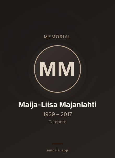 Memorial portrait of Maija-Liisa Majanlahti